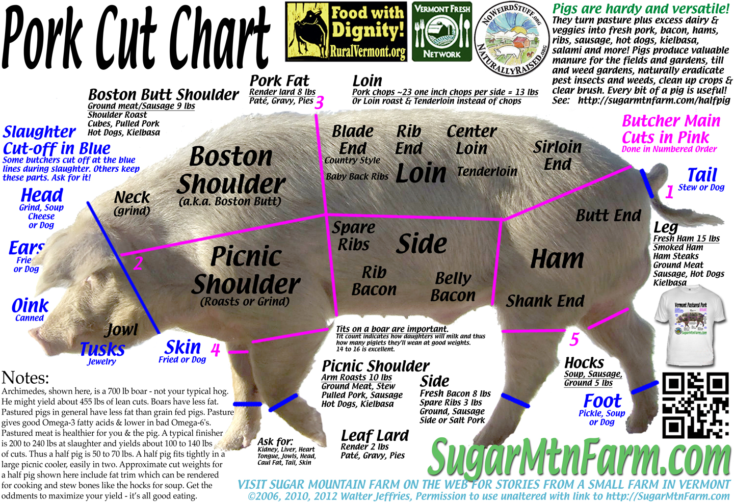 Pork Cuts Chart